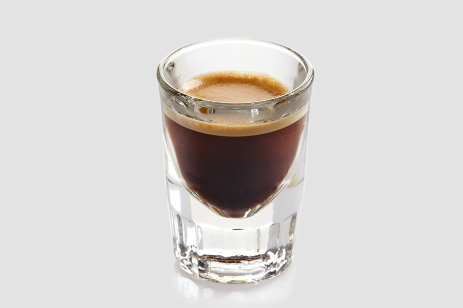 带咖啡因的浓缩咖啡的摄影