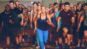 People at fitness event